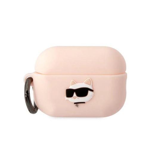 Karl Lagerfeld KLAP2RUNCHP AirPods Pro 2 cover pink/pink Silicone Choupette Head 3D, Karl Lagerfeld 3666339099282 3666339099282