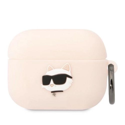 Karl Lagerfeld KLAPRUNCHP AirPods Pro cover pink/pink Silicone Choupette Head 3D, Karl Lagerfeld 3666339087968 3666339087968