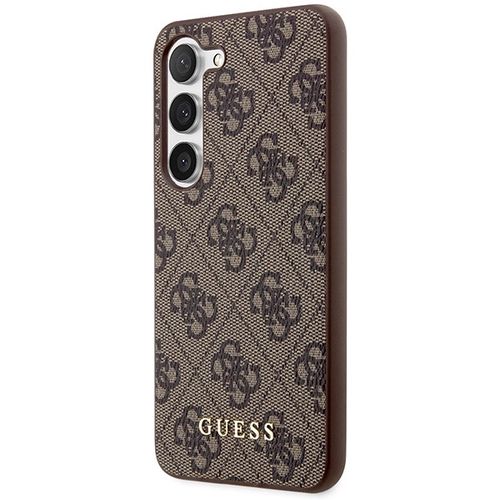 Guess GUHCS23SG4GFBR S23 S911 brown/brown hard case 4G Metal Gold Logo, Guess 3666339116989