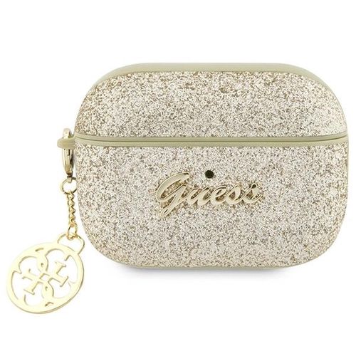 Guess GUAP2GLGSHD AirPods Pro 2 cover gold/gold Glitter Flake 4G Charm, Guess 3666339110963 3666339110963