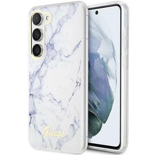 Guess GUHCS23MPCUMAH S23+ S916 white/white hardcase Marble, Guess 3666339117412 3666339117412