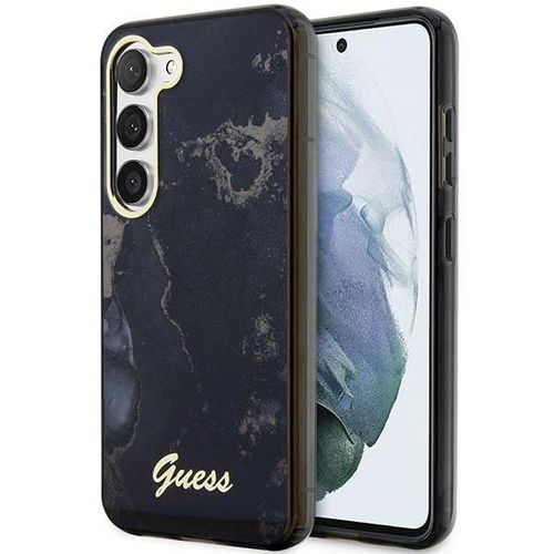 Guess GUHCS23SHTMRSK S23 S911 black/black hardcase Golden Marble Collection, Guess 3666339117344 3666339117344