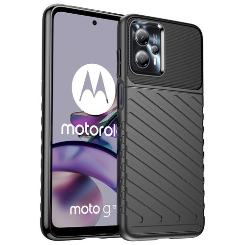 Thunder Case case for Motorola Moto G13 silicone armor case black, Hurtel 5907769353260