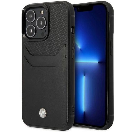 Case BMW BMHCP14X22RSEPK iPhone 14 Pro Max 6.7&quot; black/black Leather Card Slot, BMW 3666339066796 3666339066796