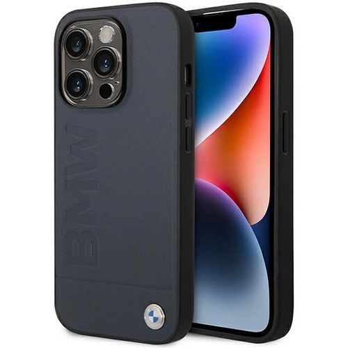 Case BMW BMHMP14XSLLNA iPhone 14 Pro Max 6.7&quot; navy/navy hardcase Leather Hot Stamp MagSafe, BMW 3666339089252