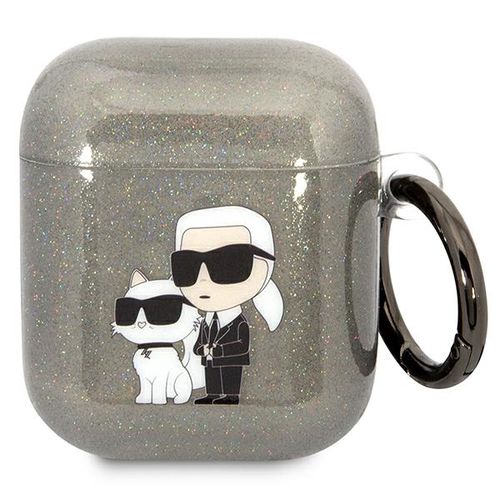 Karl Lagerfeld KLA2HNKCTGK Airpods 1/2 cover black/black Gliter Karl&amp;Choupette, Karl Lagerfeld 3666339088132 3666339088132