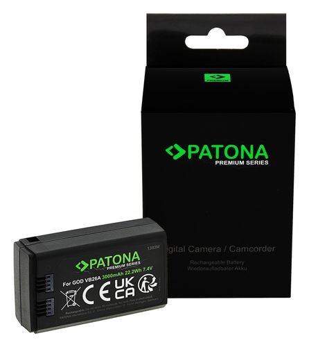 PATONA Premium Battery f. Godox VB26 VB26A V850III V1 Flash head Samsung cells, PATONA 1393 4055655238731