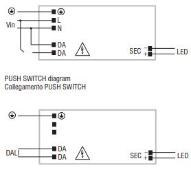 150W srovės šaltinis LED 120-700mA 100-300V, PUSH-SWITCH, DALI2, NFC,CLO, AM DIMMING, TCI 141184