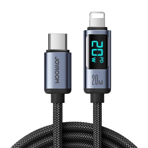 Joyroom Prism Series A16 Lightning / USB-C PD 20W 1.2m cable - black, Joyroom 6956116750626 6956116750626