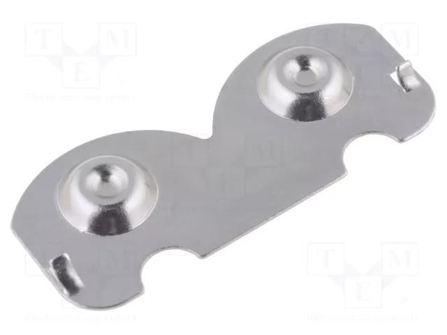 Contact; AA,R6; Batt.no: 2; push-in; Contacts: steel COMF 307E