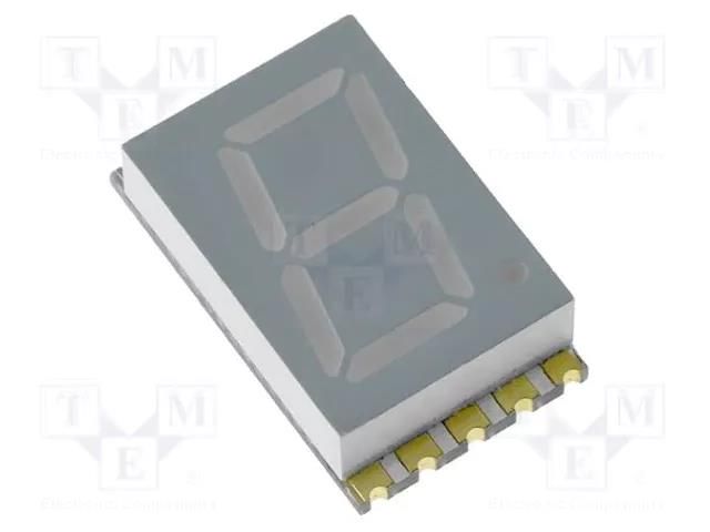 Display: LED; 7-segment; 10.16mm; 0.4"; No.char: 1; yellow; anode KINGBRIGHT ELECTRONIC KCSA04-107