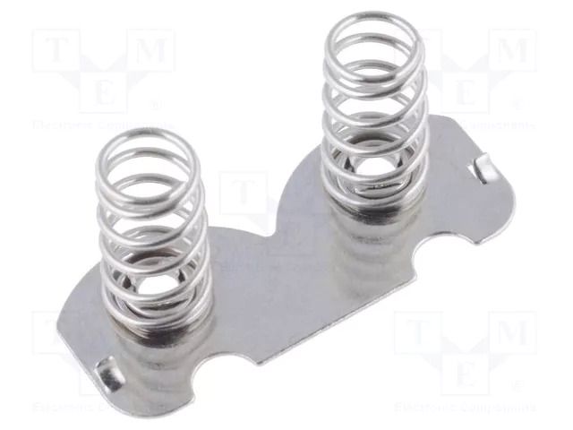 Spring contact; AA,R6; Batt.no: 2; push-in; Contacts: steel COMF 307F
