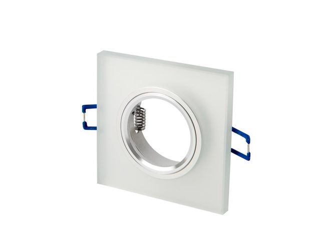 LED line® downlight glass square white 90x26x10mm frosted GLIKKA 241338 5901583241338