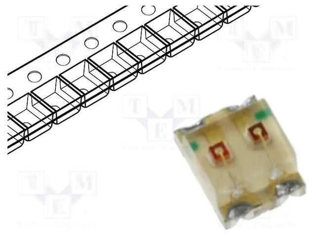 LED; red/green; SMD; 0605; 2÷2.5VDC; 1.6x1.25x0.65mm; 120°; 20mA KINGBRIGHT ELECTRONIC KPTB-1612ESGC