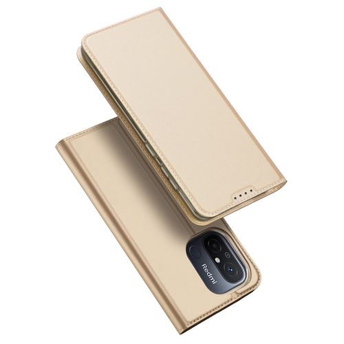 Dux Ducis Skin Pro Case For Xiaomi Redmi 11A / Poco C55 / Redmi 12C Cover Flip Card Wallet Stand Gold, Dux Ducis 6934913030875