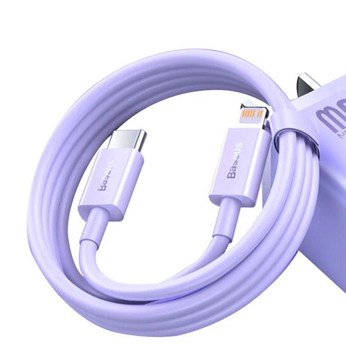 USB-C fast charging / data transfer cable - Lightning PD 20W 1m Baseus Superior Series - purple, Baseus 6932172623654 6932172623654