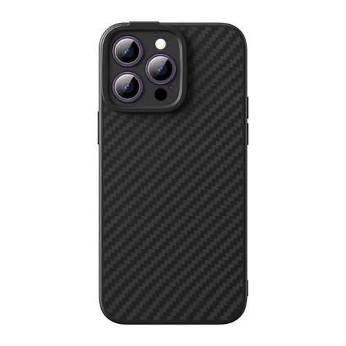 Armored case for iPhone 14 Pro Max compatible with MagSafe Baseus Synthetic Fiber tempered glass - black, Baseus 6932172623166