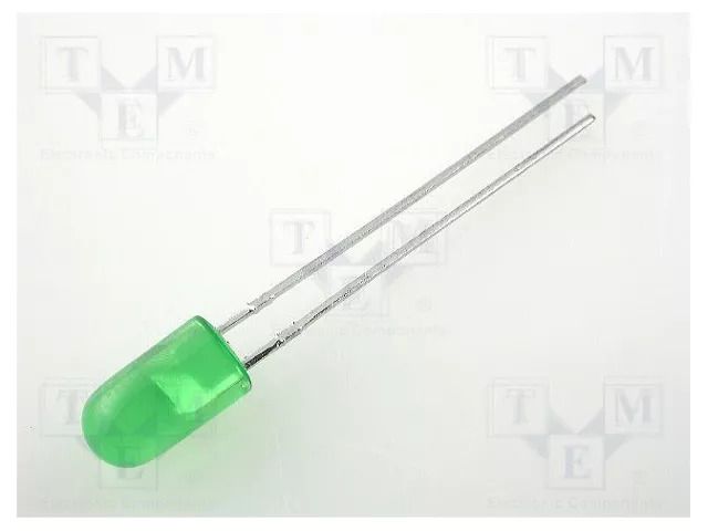 LED; green; 5mm; 5÷20mcd; 60°; Front: convex; 2.2÷2.5VDC KINGBRIGHT ELECTRONIC L-1503GD
