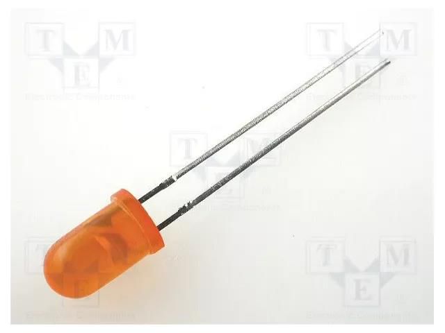 LED; orange; 5mm; 8÷30mcd; 60°; Front: convex; 2÷2.5VDC KINGBRIGHT ELECTRONIC L-53ED