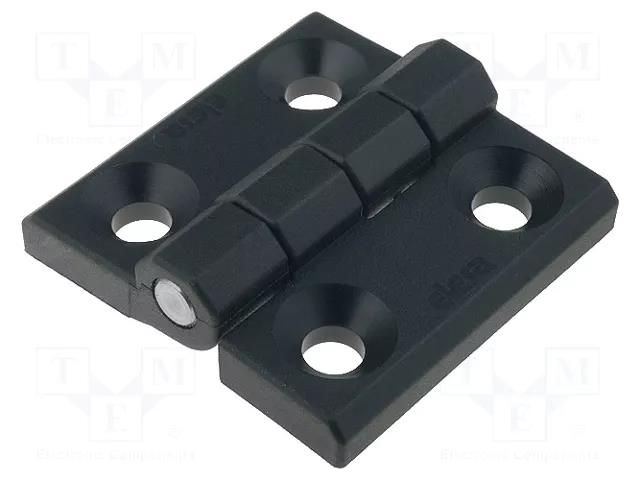 Hinge; Width: 60mm; technopolymer PA; black; H: 60mm ELESA+GANTER CFM.60SH-8