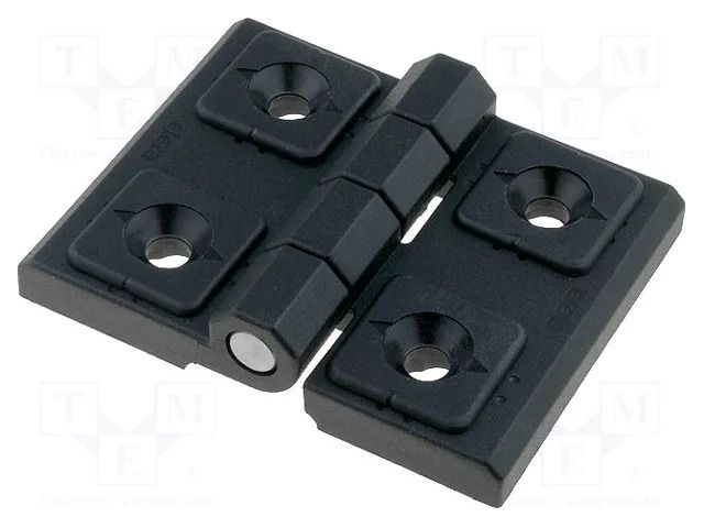 Hinge; L: 75mm; Width: 60mm; technopolymer PA; black ELESA+GANTER CFR.60SH-6