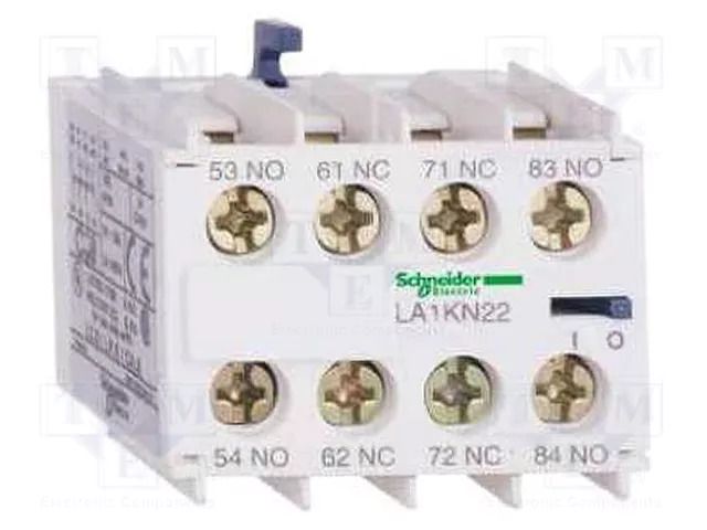 Auxiliary contacts; Leads: screw terminals; front; TeSys K SCHNEIDER ELECTRIC LA1KN22