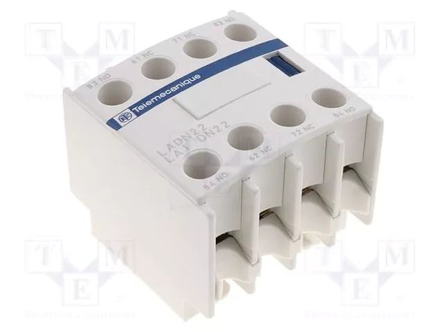 Auxiliary contacts; Leads: screw terminals; front; TeSys D SCHNEIDER ELECTRIC LADN04