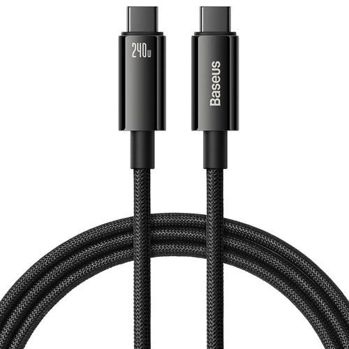 Cable USB C - USB C 480Mb/s 240W 3m Baseus Tungsten Gold CAWJ040101 - black, Baseus 6932172628840 6932172628840