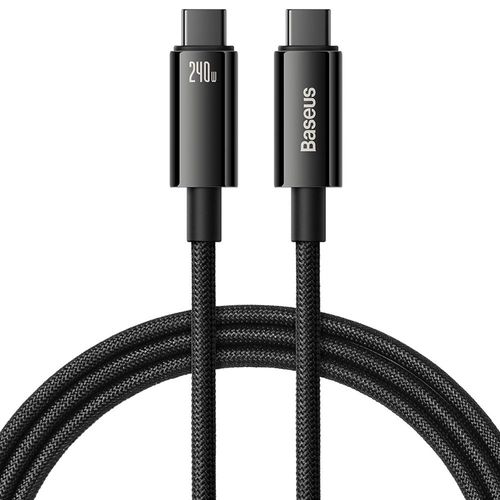 Baseus CAWJ040001 USB-C - USB-C cable 240W 480Mb/s 1m - black, Baseus 6932172628826 6932172628826