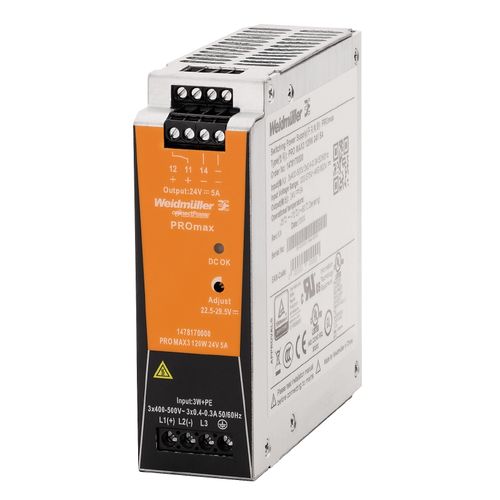 Power supply, 120 W, 5 A @ 60 °C Weidmuller 1478170000 04050118285963