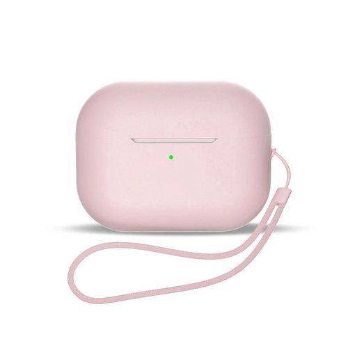 AirPods 1 / AirPods 2 Silicone Case + Lanyard Wrist Strap - Pink, Hurtel 5907769356223 5907769356223