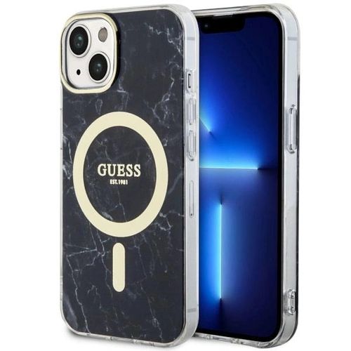 Guess GUHMP14MPCUMAK iPhone 14 Plus 6.7" black/black hardcase Marble MagSafe, Guess 3666339127251 3666339127251
