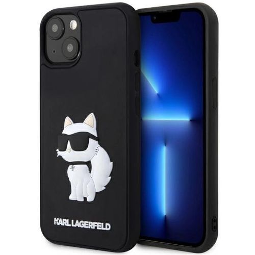 Karl Lagerfeld KLHCP14S3DRKHNK iPhone 14 6.1&quot; black/black hardcase Rubber Choupette 3D, Karl Lagerfeld 3666339122669 3666339122669