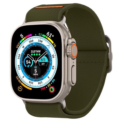 Spigen Fit Lite Ultra Strap for Apple Watch 4 / 5 / 6 / 7 / 8 / SE / Ultra (42/44/45/49 mm) - Green, Spigen 8809896743389 8809896743389