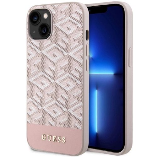 Guess GUHMP14SHGCFSEP iPhone 14 6.1&quot; pink/pink hard case GCube Stripes MagSafe, Guess 3666339112509 3666339112509