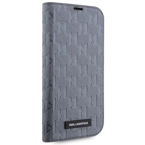 Karl Lagerfeld KLBKP14LSAKLHPG iPhone 14 Pro 6.1" bookcase silver/silver Saffiano Monogram, Karl Lagerfeld 3666339123000 3666339123000