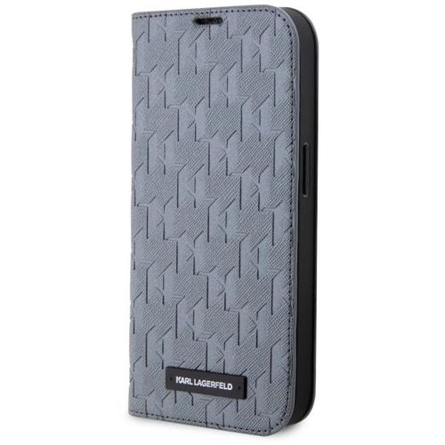 Karl Lagerfeld KLBKP14SSAKLHPG iPhone 14 6.1&quot; bookcase silver/silver Saffiano Monogram, Karl Lagerfeld 3666339122980 3666339122980