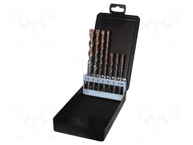 Drill set; for concrete; steel; box; concrete; 7pcs. C.K CK-3144