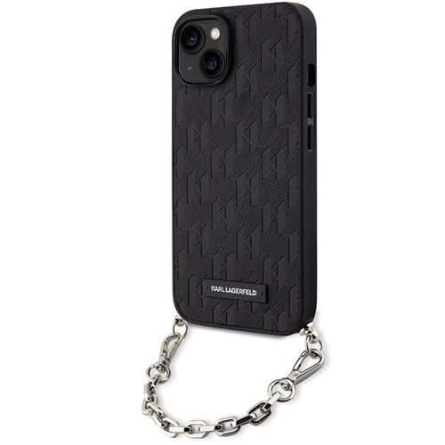 Karl Lagerfeld KLHCP14SSACKLHPK iPhone 14 6.1" black/black hardcase Saffiano Monogram Chain, Karl Lagerfeld 3666339122867 3666339122867