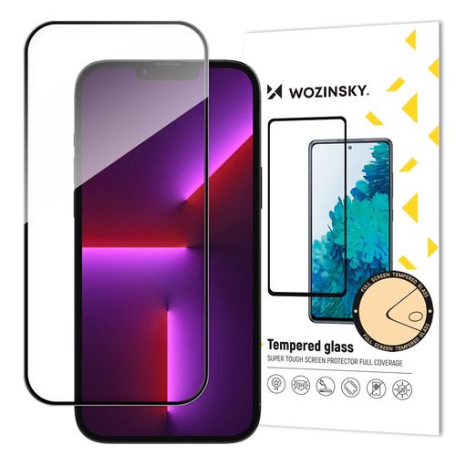 Wozinsky Full Glue iPhone 15 Pro Max Case Friendly Tempered Glass with Frame - Black, Wozinsky 5907769308956
