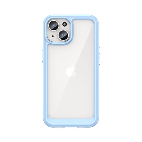 Outer Space reinforced case with flexible frame for iPhone 15 - blue, Hurtel 5907769356612 5907769356612