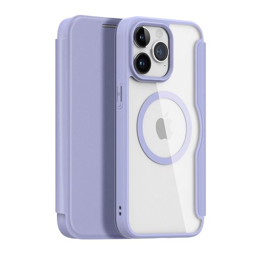 iPhone 15 Pro Max Magnetic MagSafe Flip Case Dux Ducis Skin X Pro - Purple, Dux Ducis 6934913025284 6934913025284