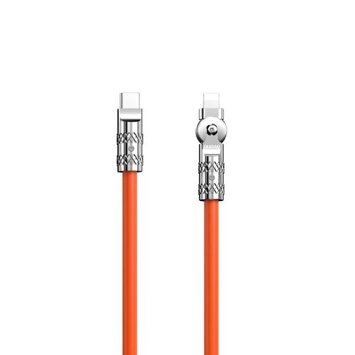 Dudao L24CL USB-C - Lightning angled cable with 180° rotation 30W 1m - orange, Dudao 6973687248406 6973687248406