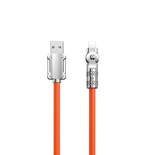 Dudao L24AL USB-A - Lightning angled cable with 180° rotation 30W 1m - orange, Dudao 6973687248383 6973687248383
