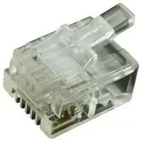 CAT5 RJ12 MODULAR PLUG, 6 POSITION, 1 PORT MTP-66-U-S