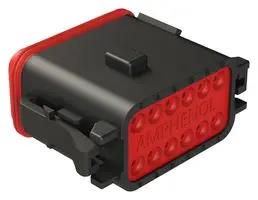 PLUG HOUSING, 12POS, THERMOPLASTIC, BLK AT06-12SB.