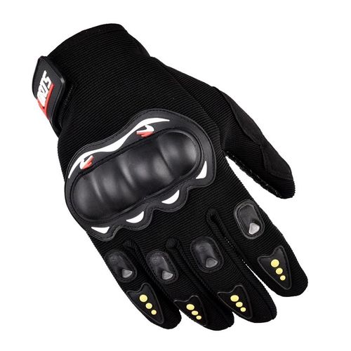 Motorcycle phone gloves with knuckle protector – black, Hurtel 5907769308048 5907769308048