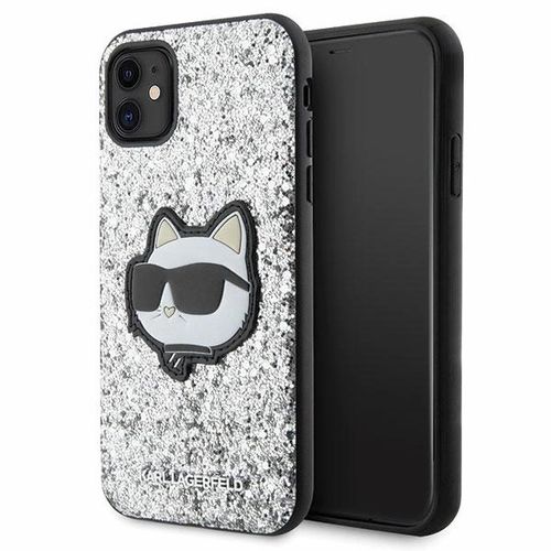 Karl Lagerfeld KLHCN61G2CPS iPhone 11 / Xr 6.1" silver/silver hardcase Glitter Choupette Patch, Karl Lagerfeld 3666339170035 3666339170035