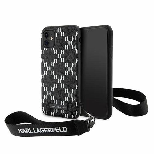 Karl Lagerfeld KLHCN61SAKLMBSK iPhone 11 / Xr 6.1" black/black hardcase Monogram Losange Saffiano, Karl Lagerfeld 3666339169992 3666339169992