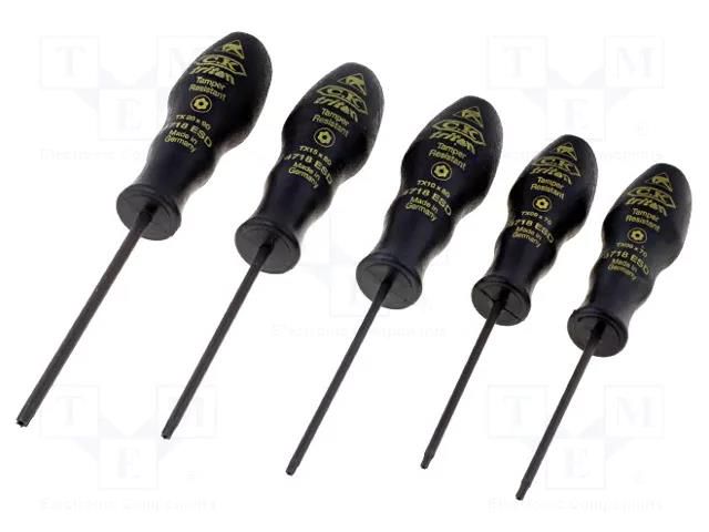 Kit: screwdrivers; Torx® with protection; ESD; 5pcs. C.K CK-4730ESD